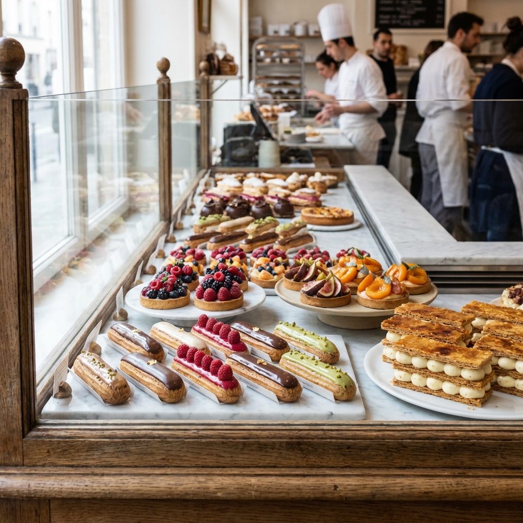 Patisseries fines et colorees